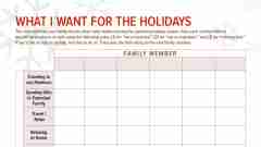 Holiday prioritizing chart for adults with ADHD